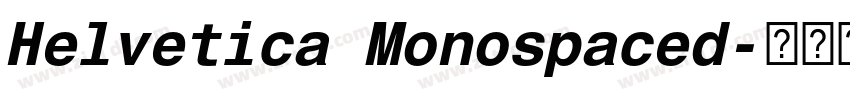 Helvetica Monospaced字体转换